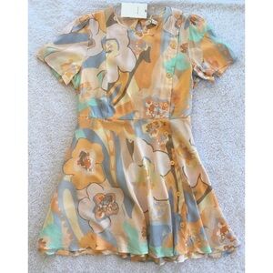 Zara Pastel Floral Mini Dress